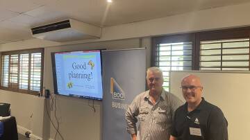 Peter McInerney of 3D-Ag Wagga Wagga, with Rod McKern, the southern district manager for Bank of Queensland based in Wagga Wagga organised the seminar.