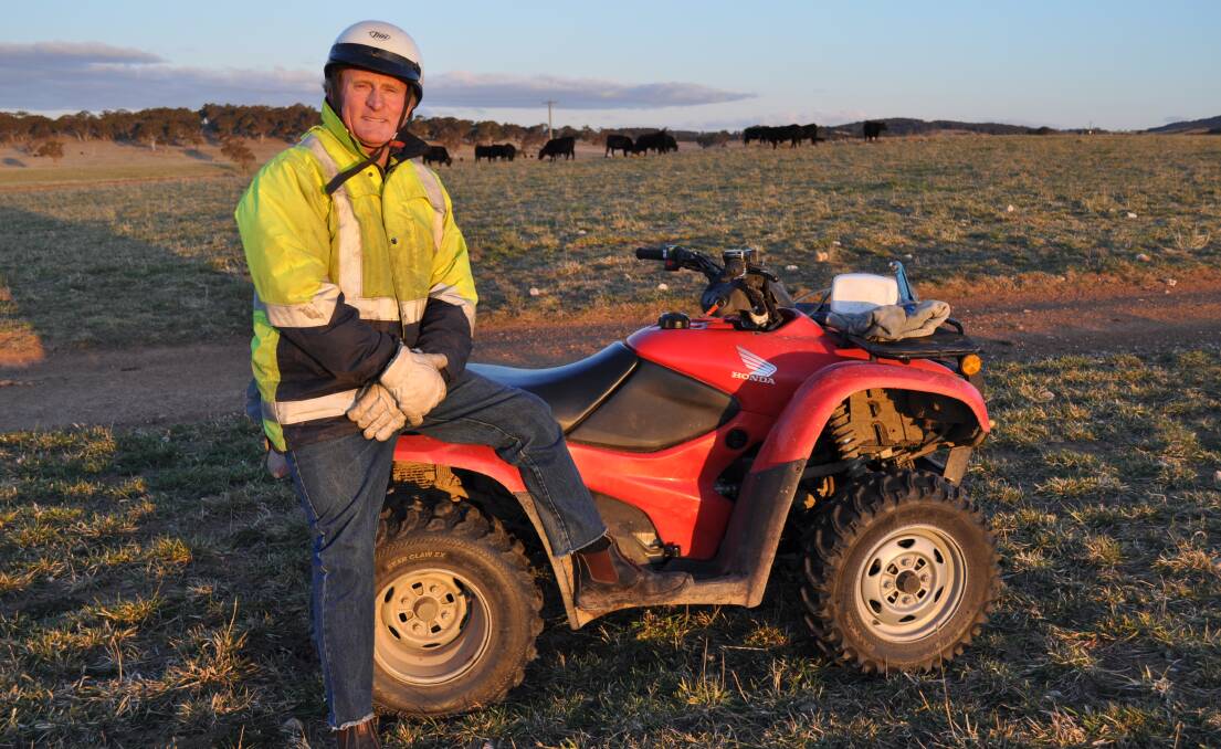 Guy Milson, "Cardross", Goulburn, has been using quad bikes for years and takes safety seriously.
