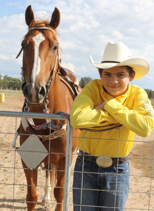 ACHIEVING GOALS: Up and coming rider Colten Atkins, 11, of Gerogery. 