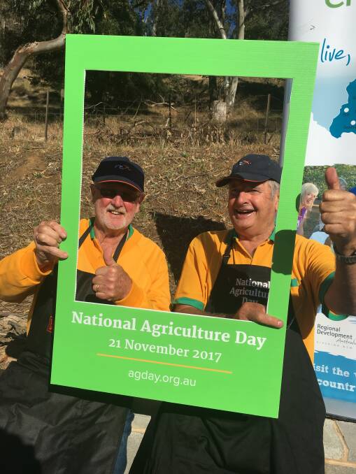 THUMBS UP: For National Agriculture Day from the team at Wollundry Rotary Club who were on hand to run the barbecue during the National Agriculture Day breakfast. 