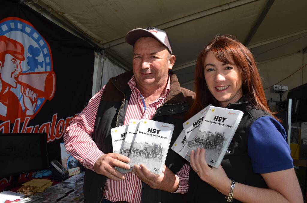 HISTORIC STORY TELLING: Ross Harmer and Kylie King launch The Headlie Taylor Story at Henty. Picture: Nikki Reynolds 