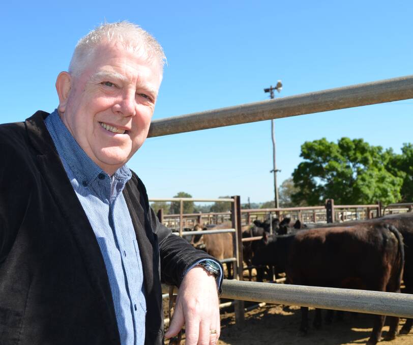 CHARITABLE CAUSE: Wagga RSL general manager Andrew Bell is pictured at the Wagga sale where he bought cattle to support Riverina Bluebell. Picture: Nikki Reynolds 