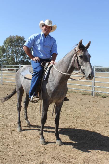Andrew Sheridan rides Sheros Sniper a gelding which is listed in the upcoming sale. Picture: Nikki Reynolds