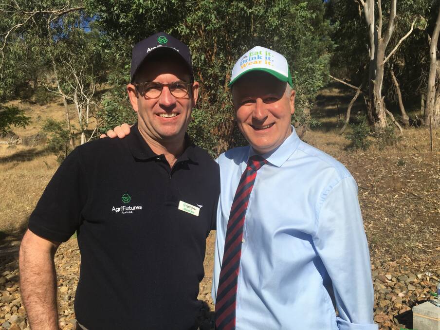 RURAL CATCH UP: AgriFutures Australia general manager research and innovation, Michael Beer with Member for Riverina Michael McCormack. 