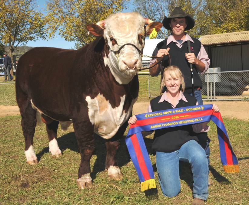 Andrew and Serena Klippel, Corryong, pictured at a past Hereford National at Wodonga.