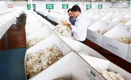 Wool prices fall at Australian auction sales.