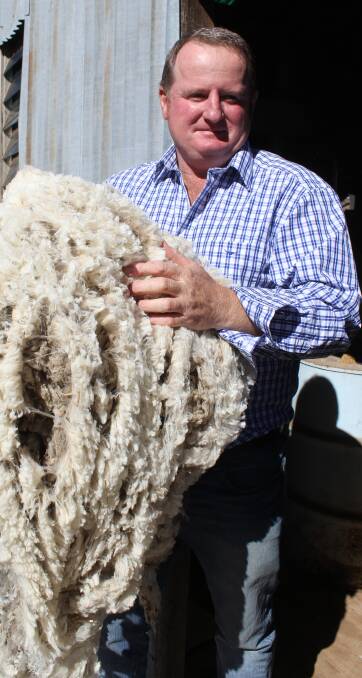 BOOM TIMES: Paul Cocking of "Kaloona" at Mangoplah says the outlook for Australia's sheep and wool industry is bright. Picture: Nikki Reynolds