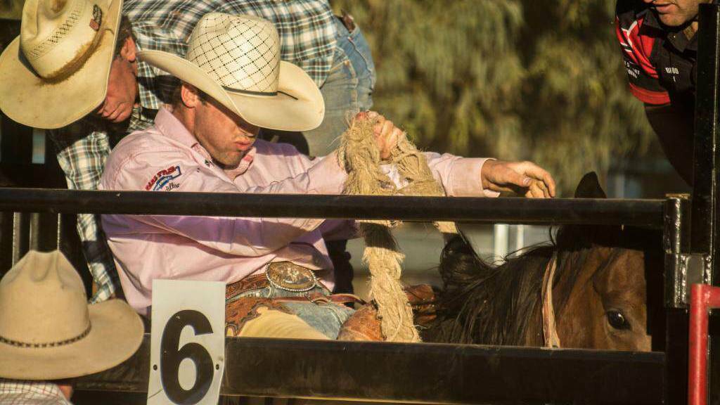 Competitor, Tim Hammond at Rosewood Rodeo.