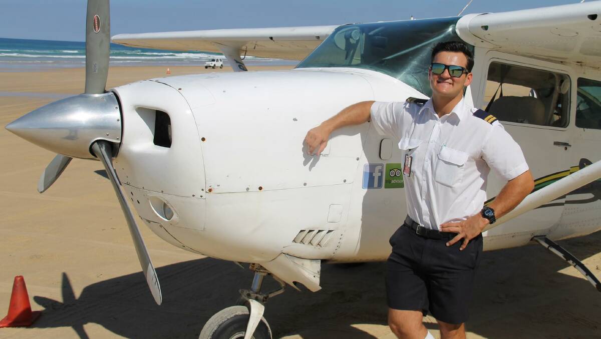 Pilot Ruckus du Plissis offers glorious views from above of Fraser Island from a light plane 