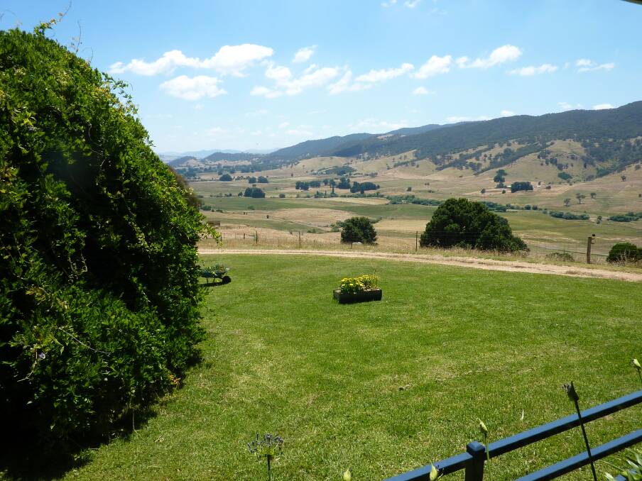 Stunning views: The Gilmore Valley can be seen from the three bedroom home situated on 241 acres.