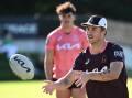 Brisbane hooker Blake Mozer will get his NRL chance if he is patient, coach Kevin Walters says. (Darren England/AAP PHOTOS)