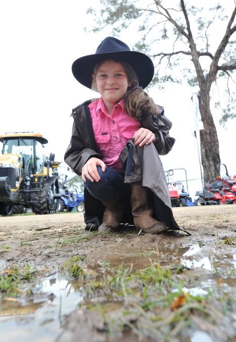  Ashley Nelson (8) of Currawarna pictured at the Henty Machinery Field Days. Picture: Michael Frogley