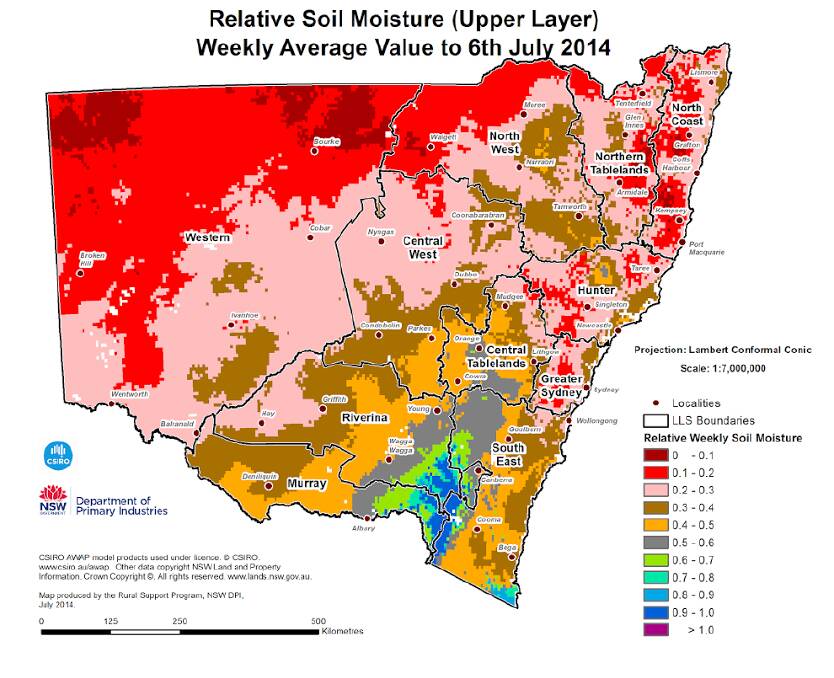 NSW needs more rain for winter crops to finish adequately.