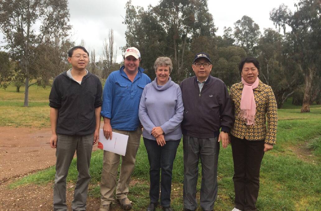 Marc Greening, second from left, of Injemira Beef Genetics, is the first Hereford breeder to export live heifers to China.
