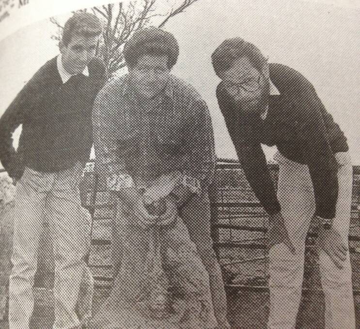 JUNE 1993: Footroot advisory officers, Matt Linnegar, Mark Luff and district veterinary officer Tony Morton.