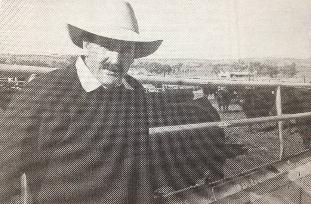 JUNE 1993: General manager of Hannan Livestock, Lex Crosby with some Angus steers on feed at the Ladysmith Feedlot. 