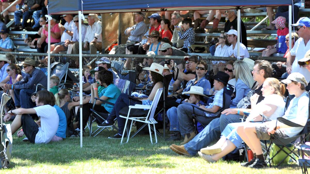Crowds gather for the popular Tumbarumba Rodeo.