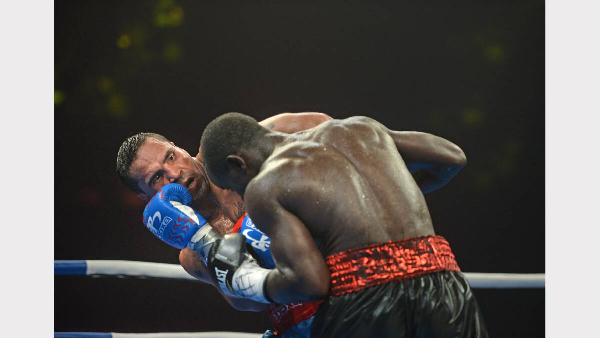 Scenes from the Anthony Mundine v Joshua Clottey fight in Newcastle on Wednesday night. Picture: Marina Neil
