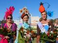 Rhondda Cochrane, Leeton, Sally Martin, Canberra, and Elizabeth Paterson, Griffith, were all winners in the Fashions on the Field. Pictures by Kim Woods