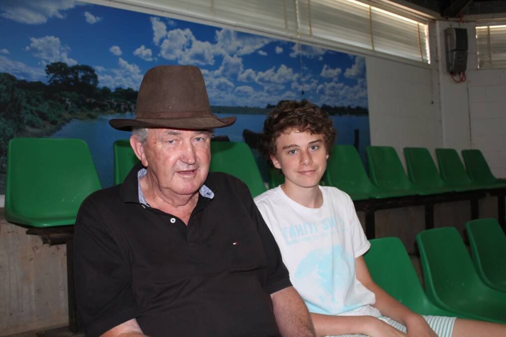 Bill McNamara and Lachlan Waring both from Wagga at the Wagga cattle sale. Pictures: Shantelle Stephens