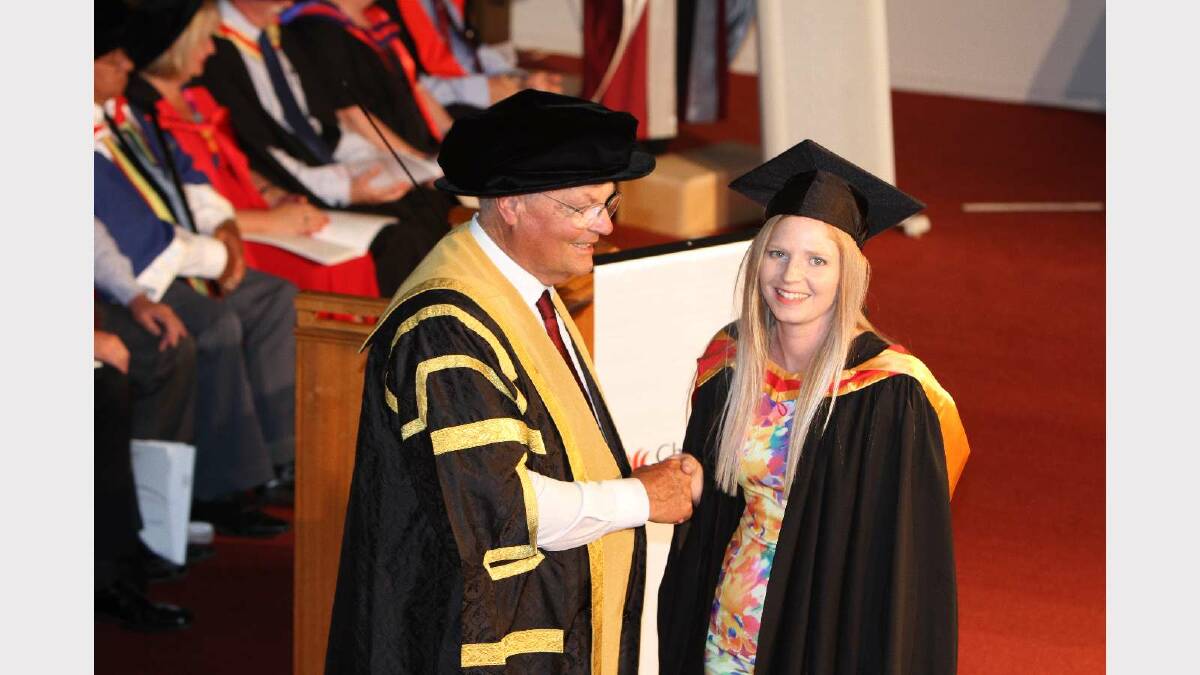 Graduating from Charles Sturt University with a Bachelor of Applied Science (Viticulture) is Kara Sherwood. Picture: Daisy Huntly