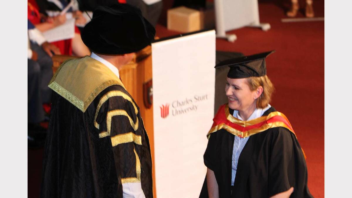 Graduating from Charles Sturt University with a Master of Midwifery is Catherine Frankish. Picture: Daisy Huntly