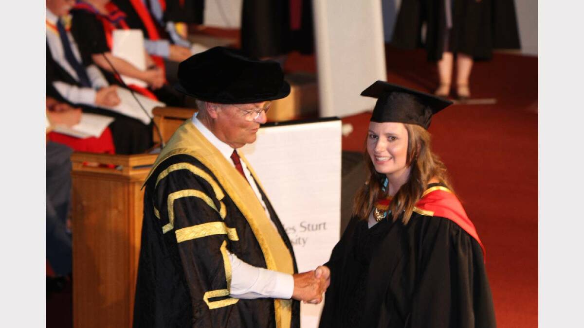 Graduating from Charles Sturt University with a Bachelor of Nursing is Jodie Wright. Picture: Daisy Huntly