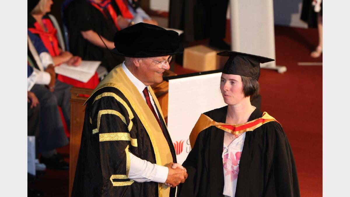 Graduating from Charles Sturt University with a Bachelor of Science is Rosalind Sexton. Picture: Daisy Huntly