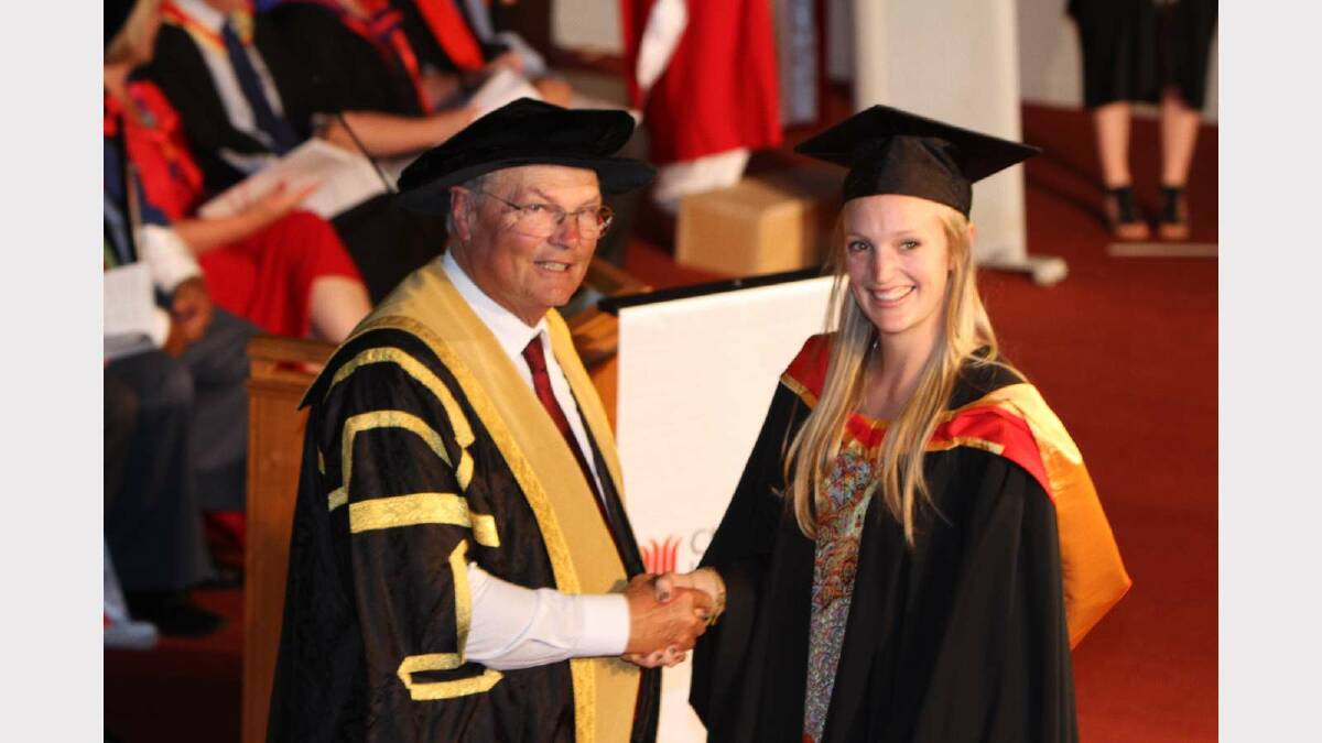 Graduating from Charles Sturt University with a Bachelor of Animal Science (Honours), with Honours Class 2 Division 1, is Emily Sims. Picture: Daisy Huntly