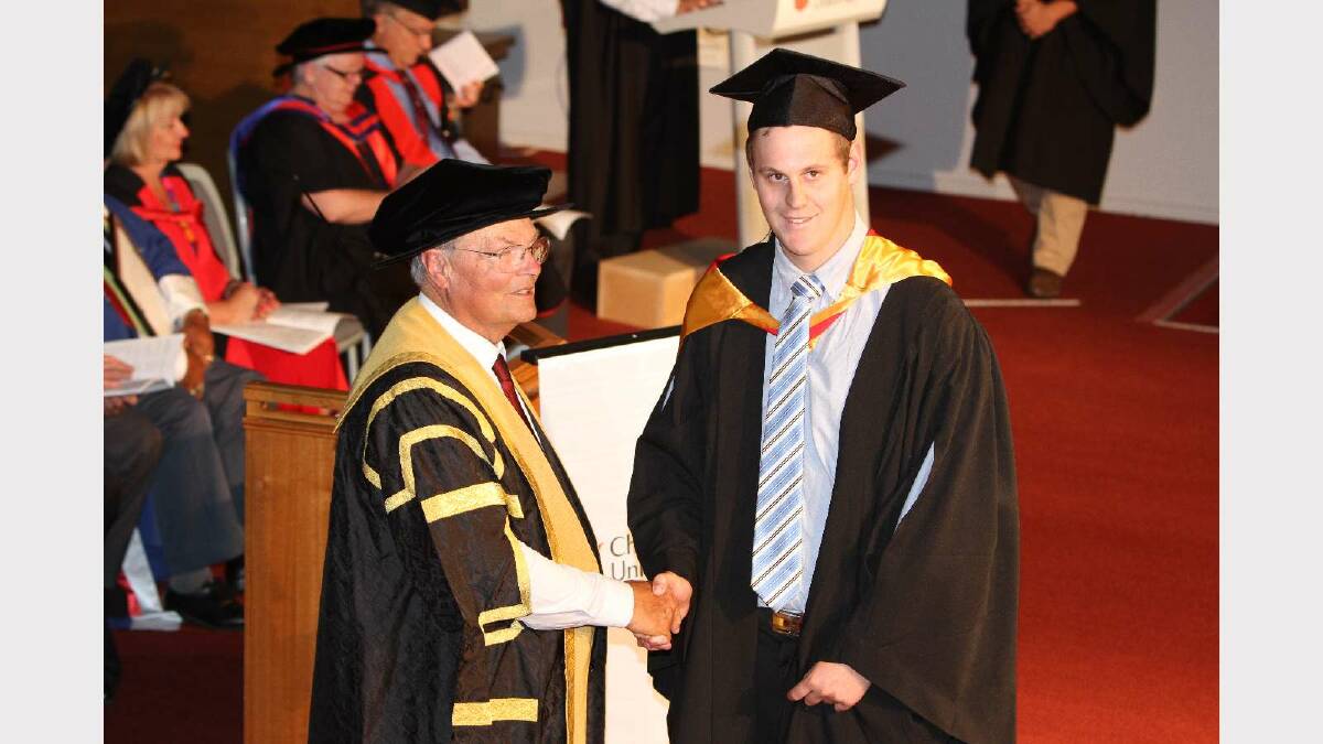 Graduating from Charles Sturt University with a Bachelor of Agriculture is Braydn Robertson. Picture: Daisy Huntly