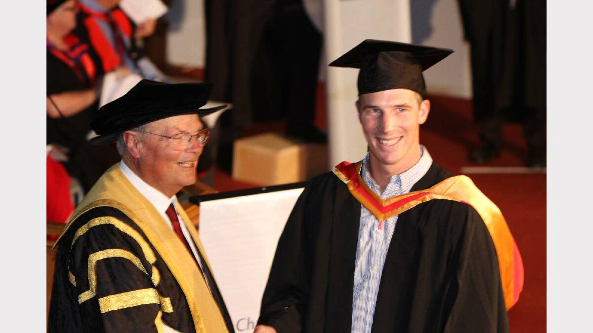 Graduating from Charles Sturt University with a Bachelor of Agricultural Science is Curtis Targett. Picture: Daisy Huntly
