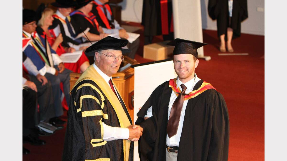 Graduating from Charles Sturt University with a Bachelor of Veterinary Biology / Bachelor of Veterinary Science (Honours), with Honours Class 2 Division 1, is Hugh Wrigley. Picture: Daisy Huntly