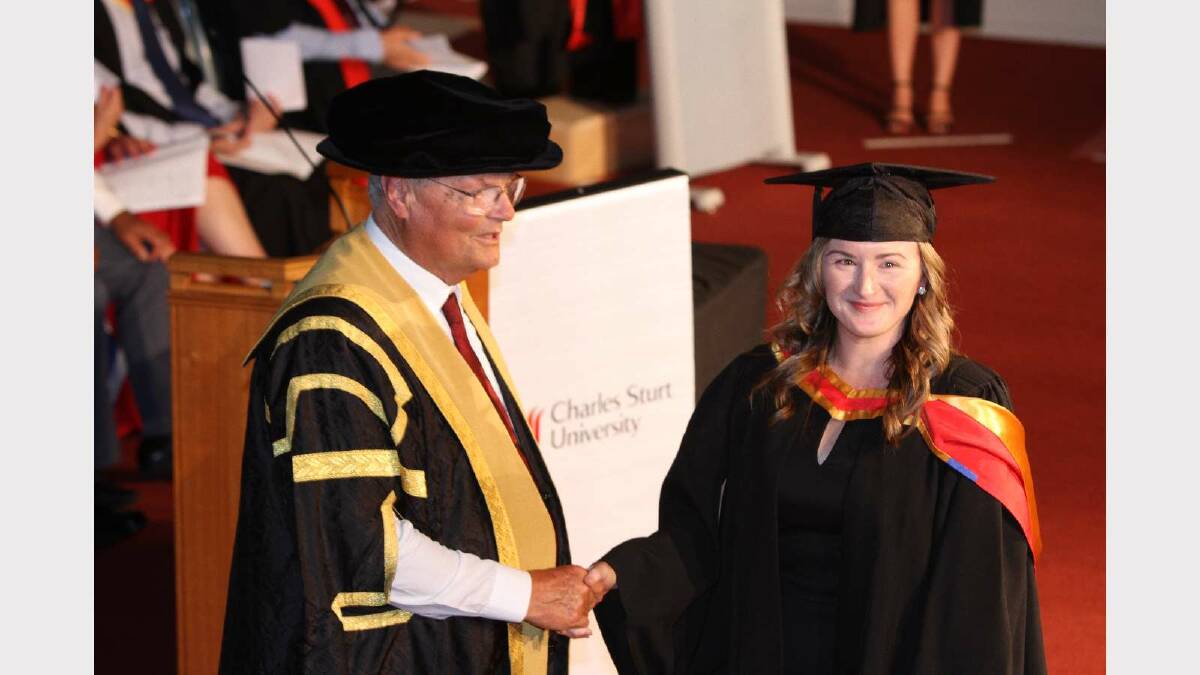Graduating from Charles Sturt University with a Postgraduate Diploma of Midwifery (with distinction) is Amy Parkinson. Picture: Daisy Huntly