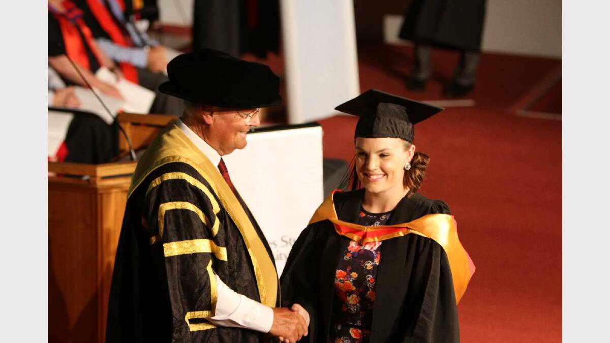 Graduating from Charles Sturt University with a Bachelor of Nursing is Jenna Kimball. Picture: Daisy Huntly