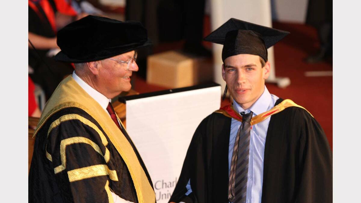 Graduating from Charles Sturt University with a Bachelor of Agricultural Science is Brendan Stacpoole. Picture: Daisy Huntly