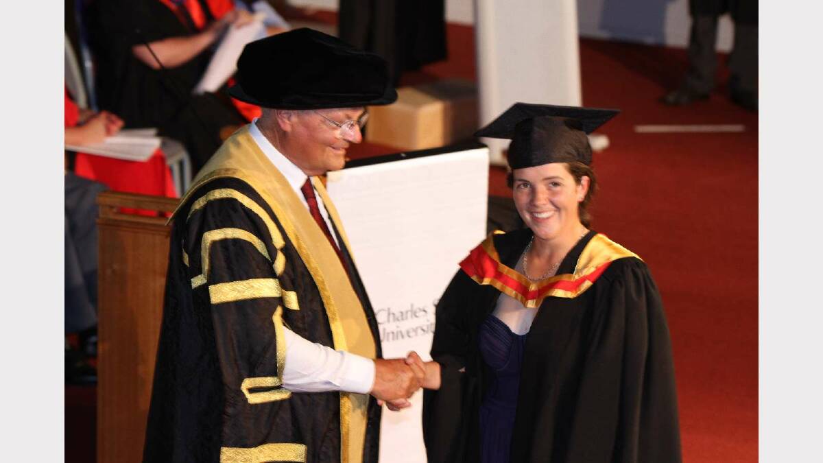 Graduating from Charles Sturt University with a Bachelor of Agricultural Science is Jayne Jewell. Picture: Daisy Huntly