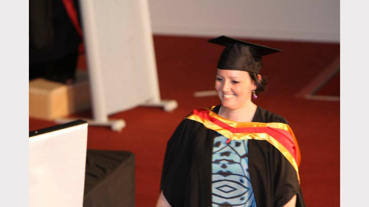 Graduating from Charles Sturt University with a Master of Midwifery is Harlie Byrnes. Picture: Daisy Huntly