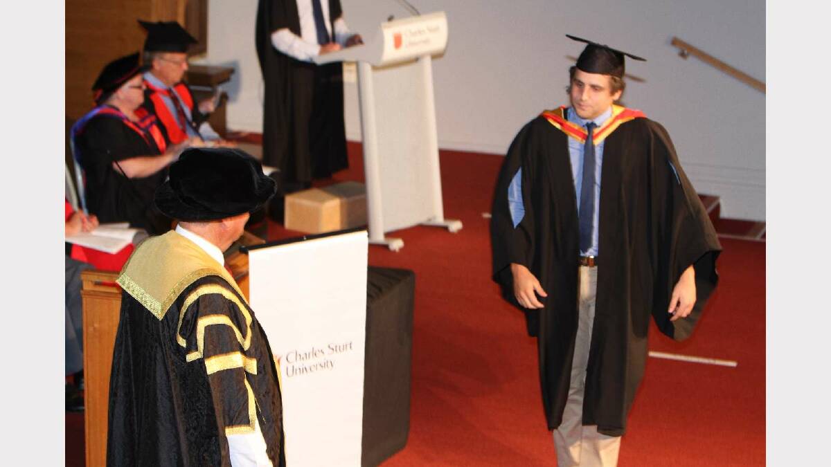 Graduating from Charles Sturt University with a Bachelor of Agriculture is Barton Whiteley. Picture: Daisy Huntly