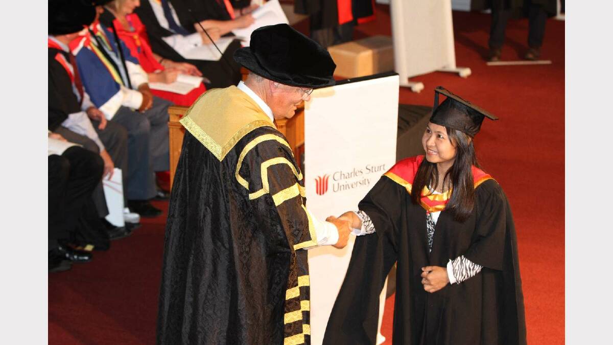 Graduating from Charles Sturt University with a Master of Animal Science is Banya Banowary. Picture: Daisy Huntly