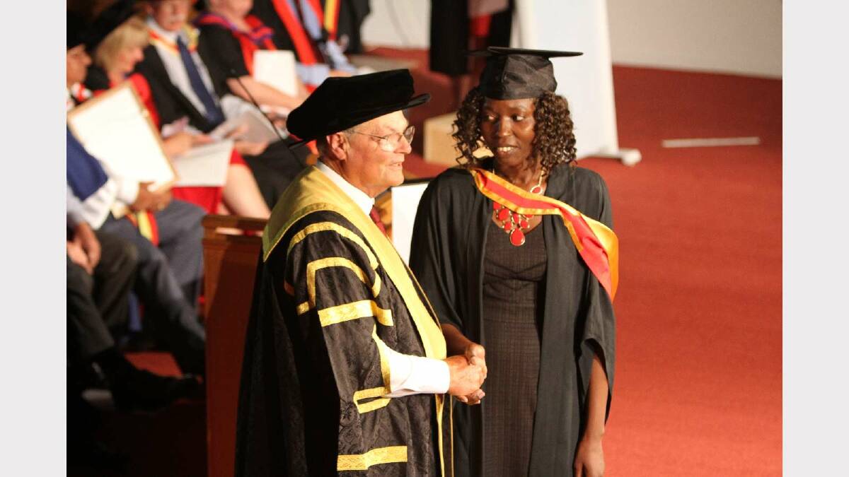 Graduating from Charles Sturt University with a Bachelor of Nursing is Vongai Zanga. Picture: Daisy Huntly