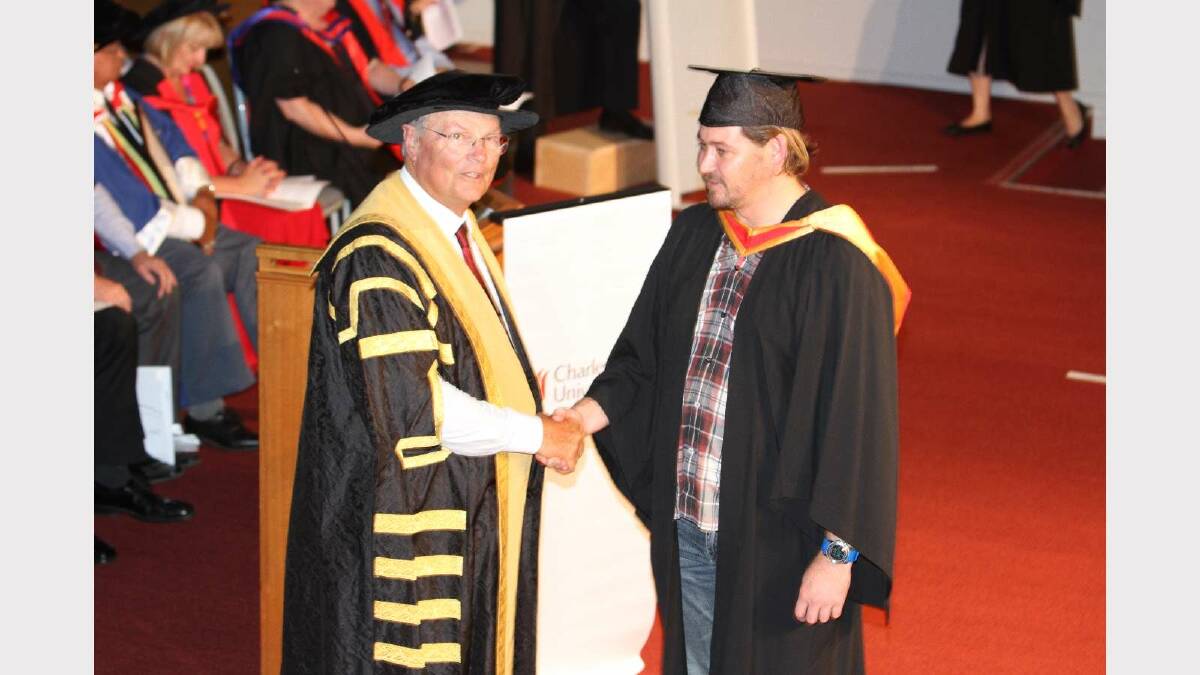 Graduating from Charles Sturt University with a Bachelor of Science is Tobias Maya. Picture: Daisy Huntly