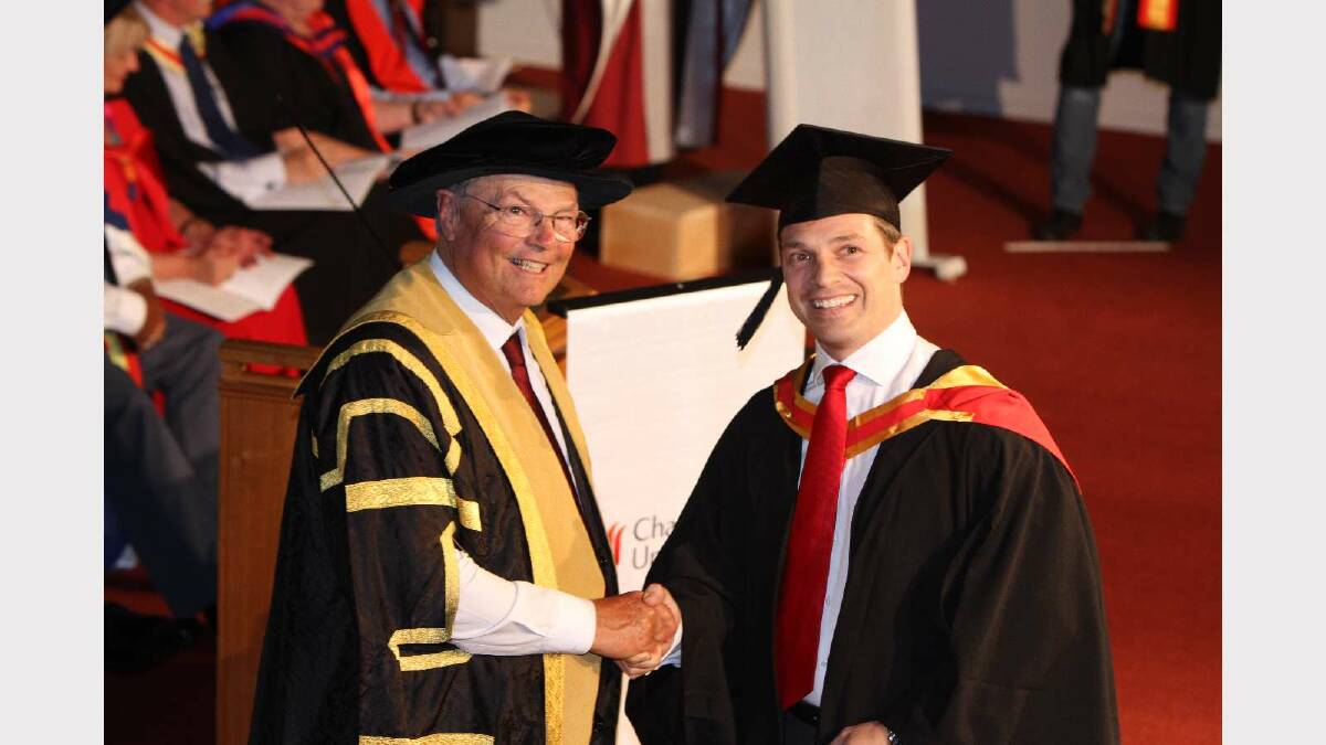 Graduating from Charles Sturt University with a Bachelor of Wine Business is Simon Antoniou. Picture: Daisy Huntly