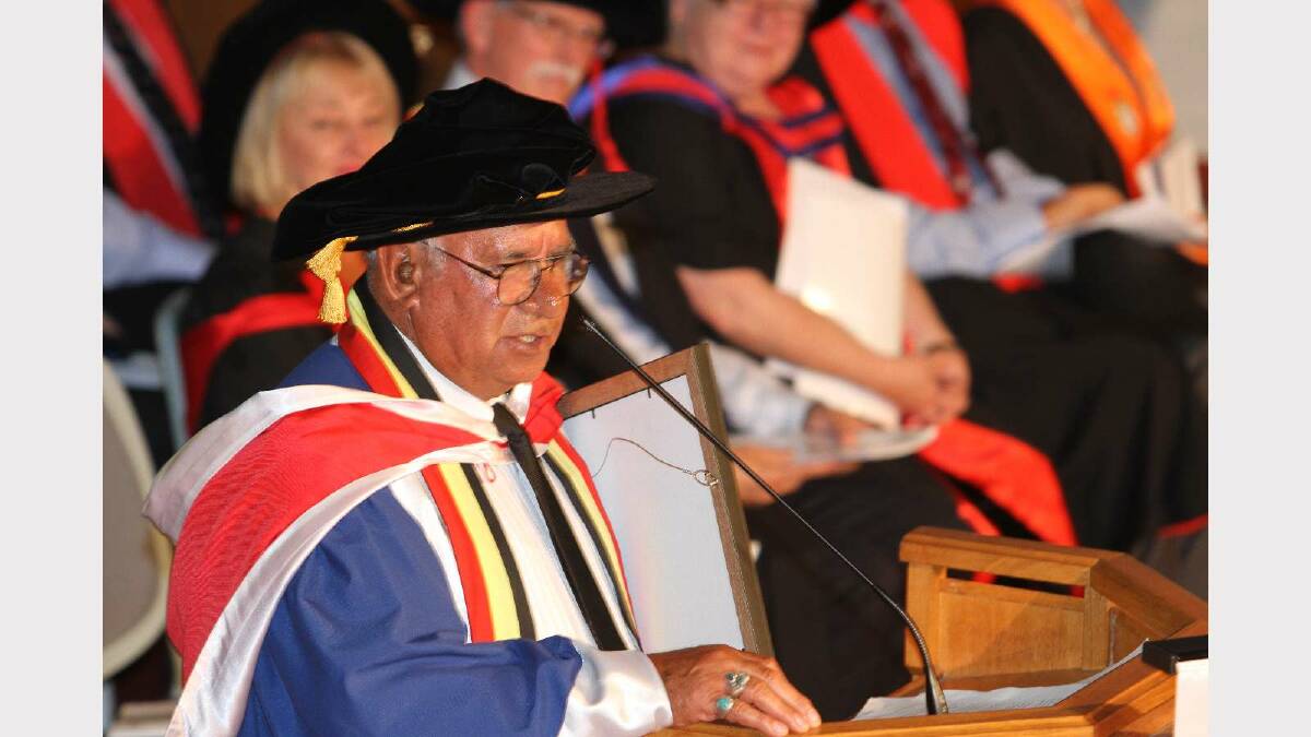 Stan Grant AM was awarded a Doctor of Letters (honoris causa). Picture: Daisy Huntly