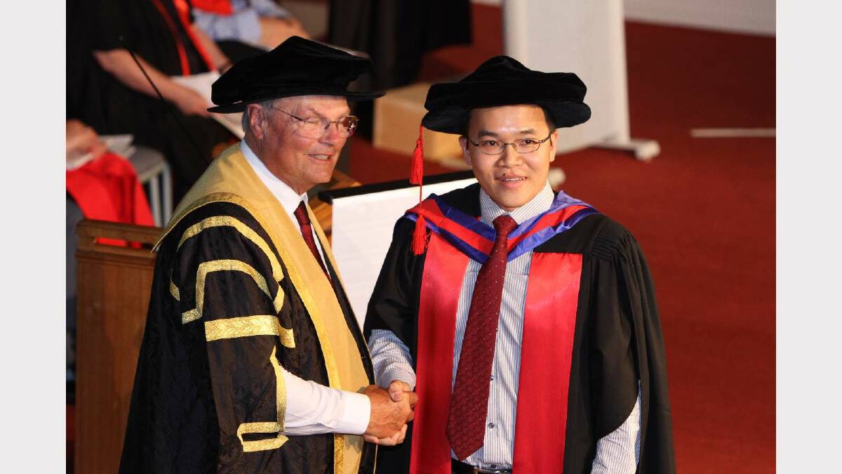 Graduating from Charles Sturt University with a Doctor of Philosophy is Siong Tan. Picture: Daisy Huntly
