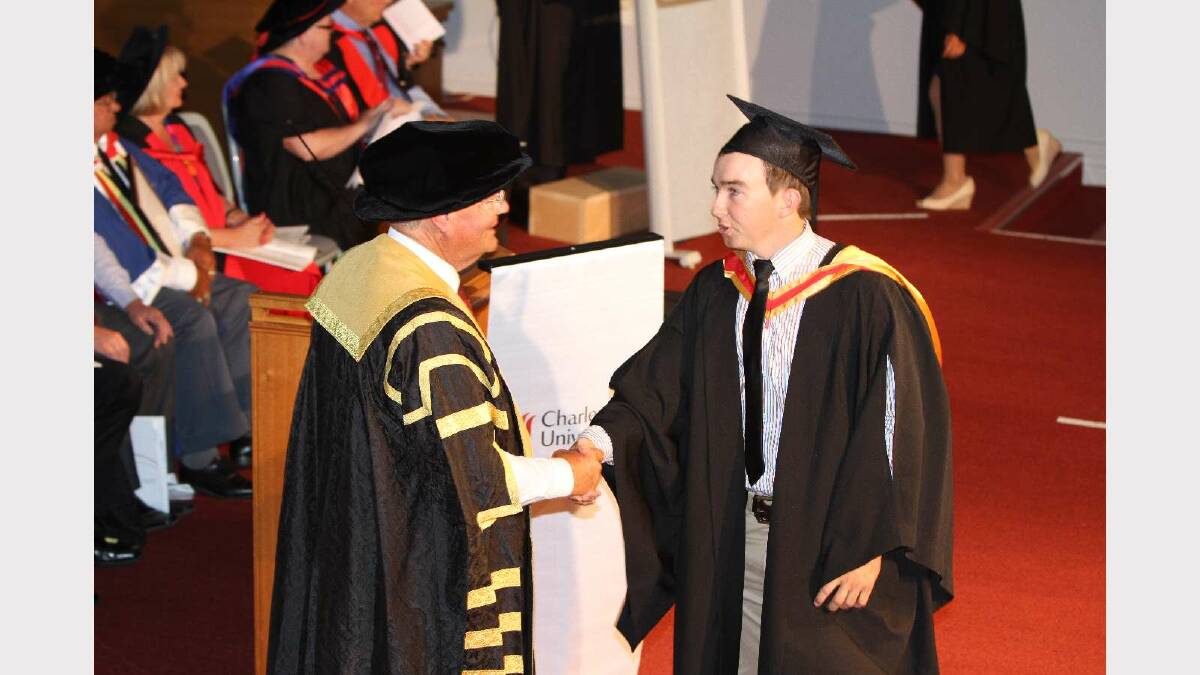 Graduating from Charles Sturt University with a Bachelor of Agricultural Science is Joel Hourigan. Picture: Daisy Huntly