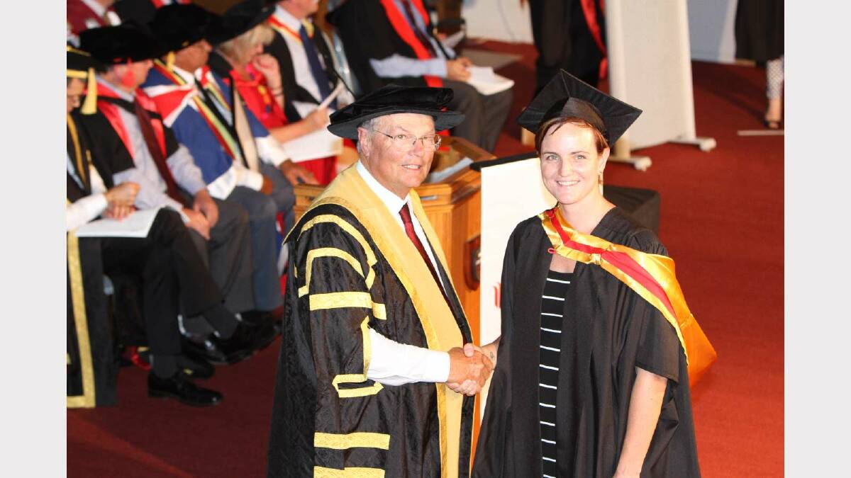 Graduating from Charles Sturt University with a Master of Midwifery is Clare Immens. Picture: Daisy Huntly