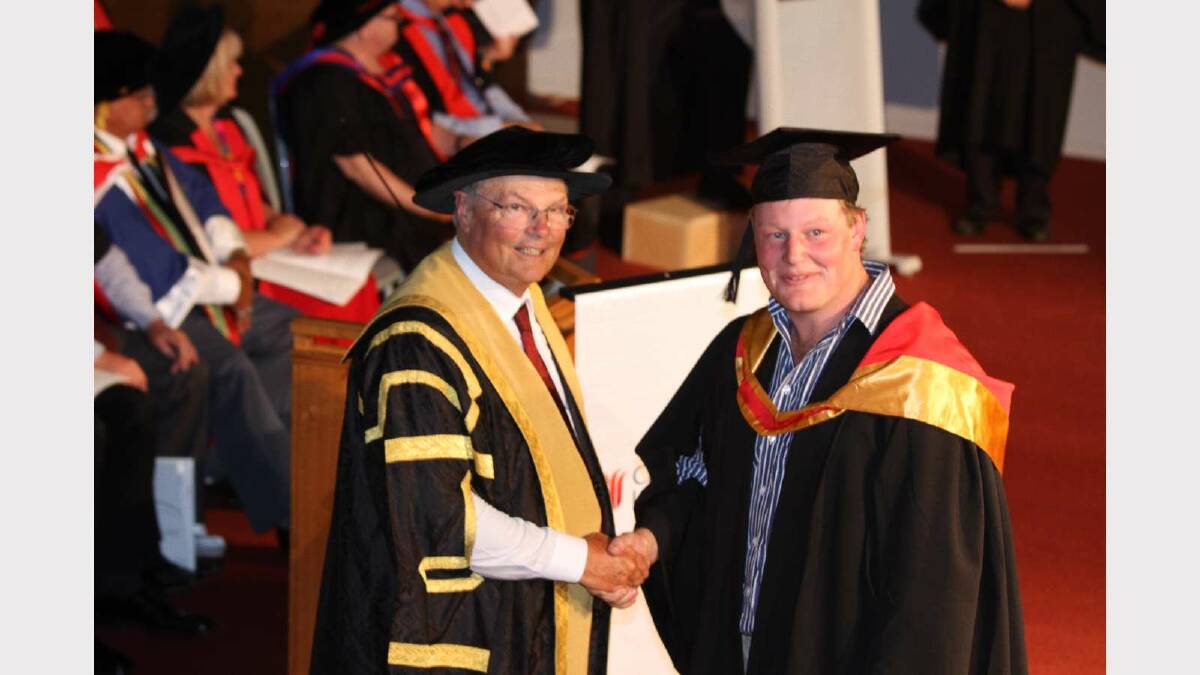 Graduating from Charles Sturt University with a Bachelor of Science (Agriculture) is Edward Gebhardt. Picture: Daisy Huntly