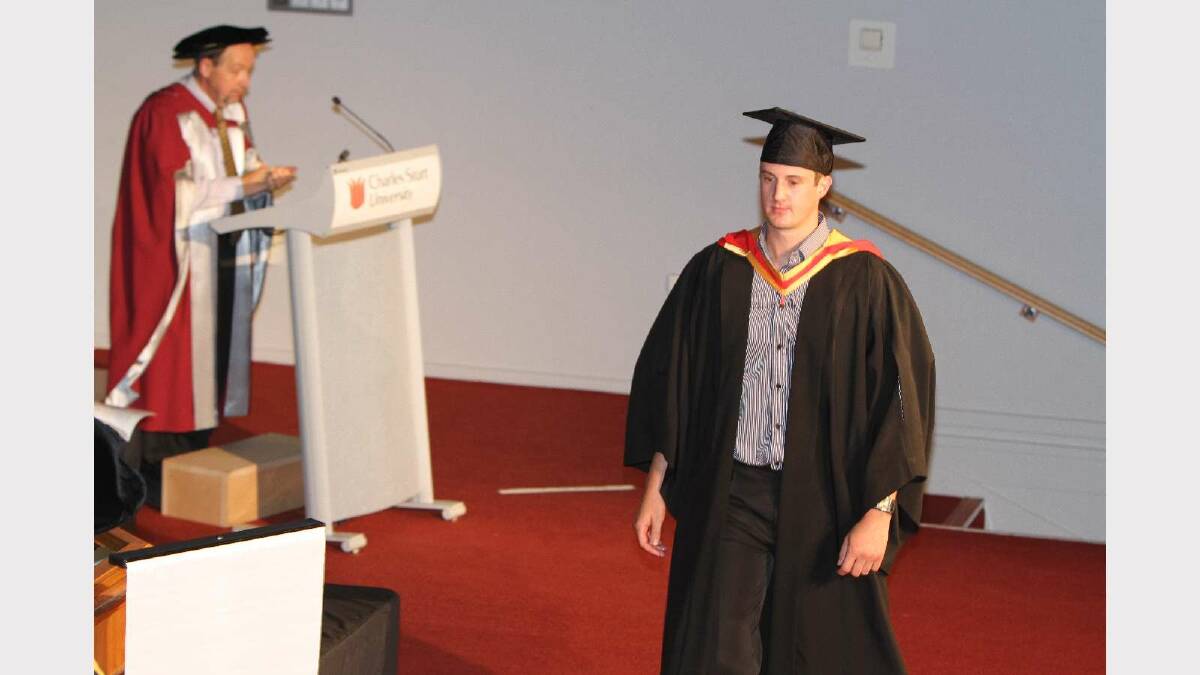 Graduating from Charles Sturt University with a Bachelor of Applied Science (Wine Science) is Christopher Bruno. Picture: Daisy Huntly