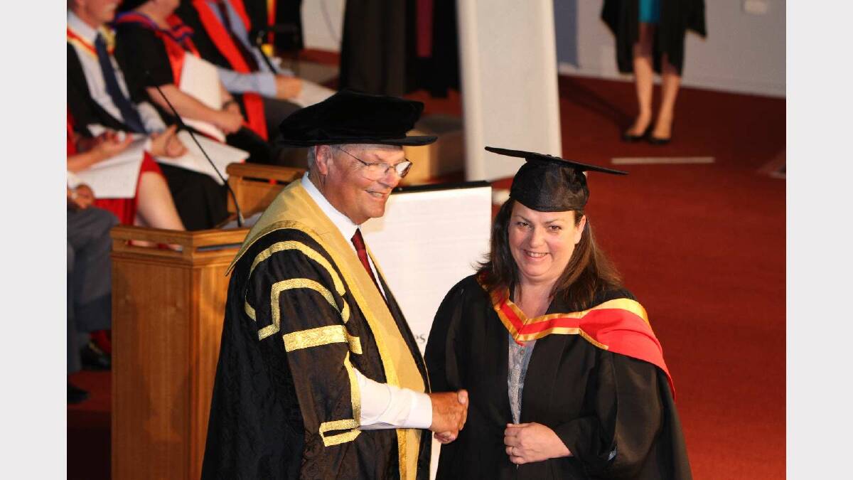 Graduating from Charles Sturt University with a Bachelor of Nursing is Janine Evans. Picture: Daisy Huntly