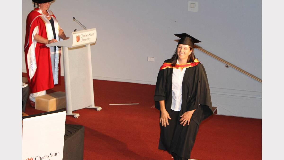 Graduating from Charles Sturt University with a Bachelor of Applied Science (Equine Studies) is Wendy Platts. Picture: Daisy Huntly